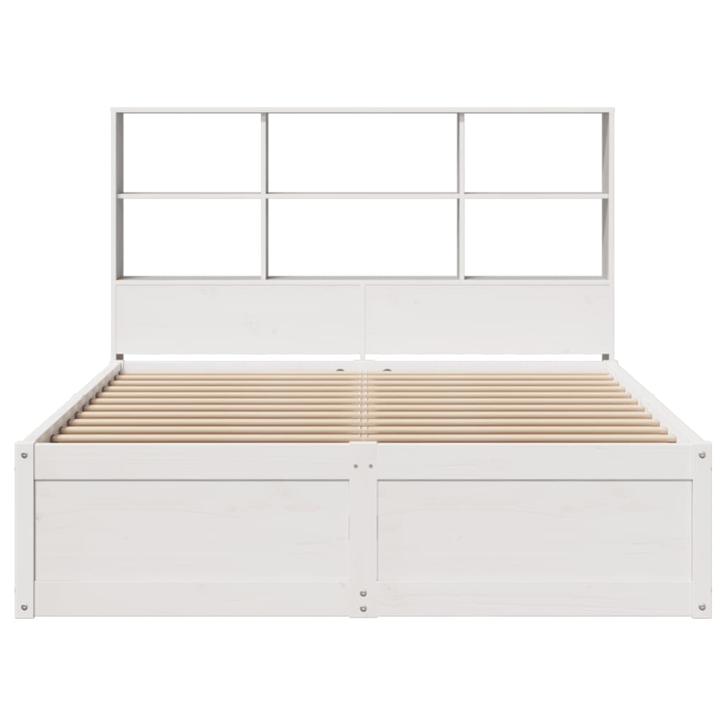 vidaXL Cadre de lit sans matelas blanc 160x200 cm bois de pin massif