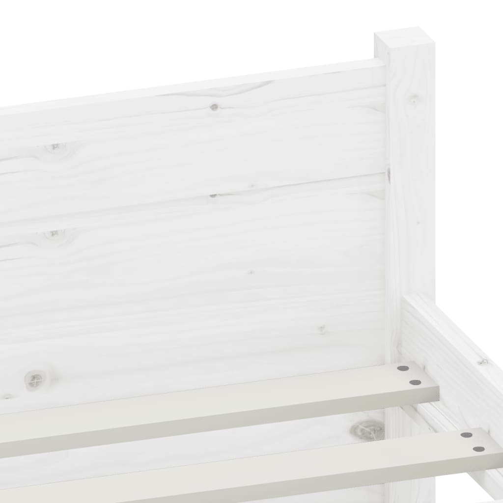 vidaXL Cadre de lit sans matelas blanc bois massif 90x200 cm