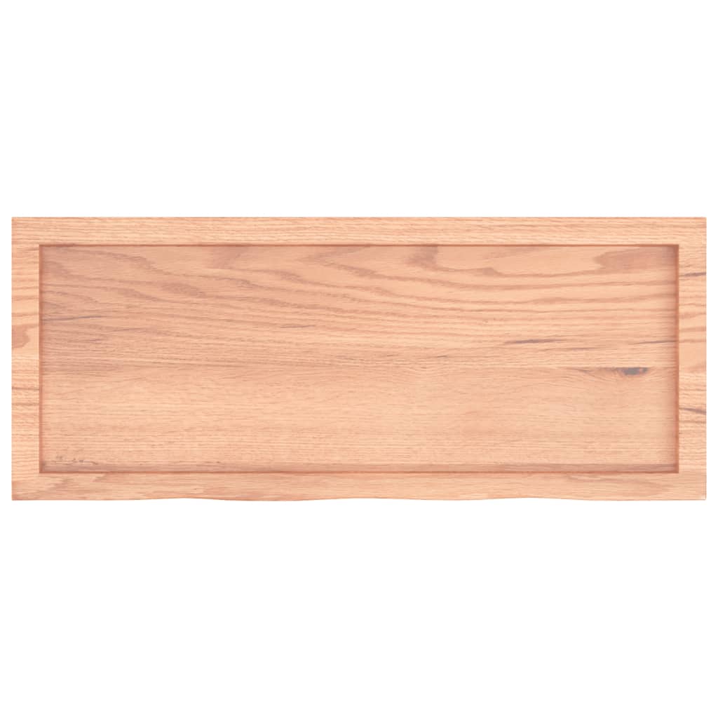 vidaXL Dessus de table marron clair bois chêne massif traité