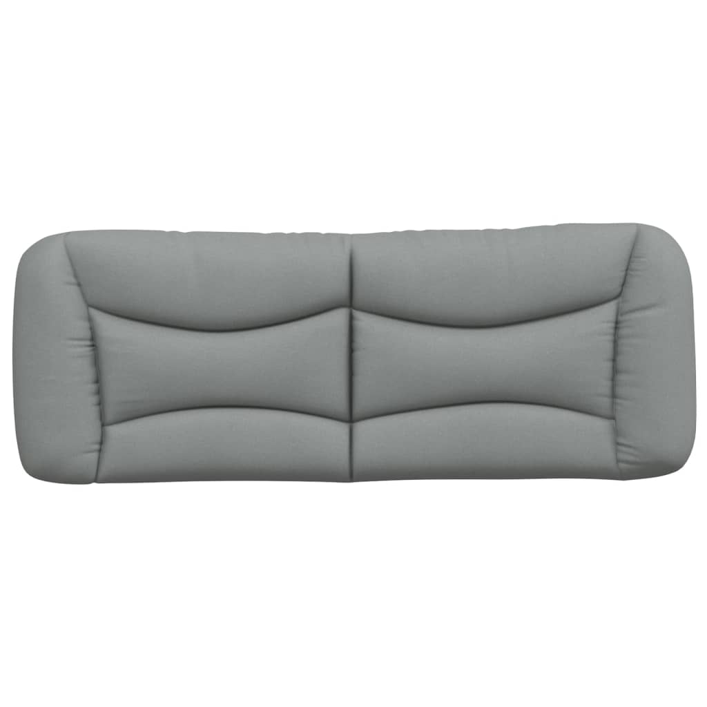 vidaXL Coussin de tête de lit gris clair 140 cm tissu