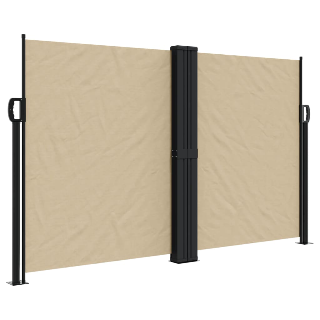 vidaXL Auvent latéral rétractable beige 140x1200 cm