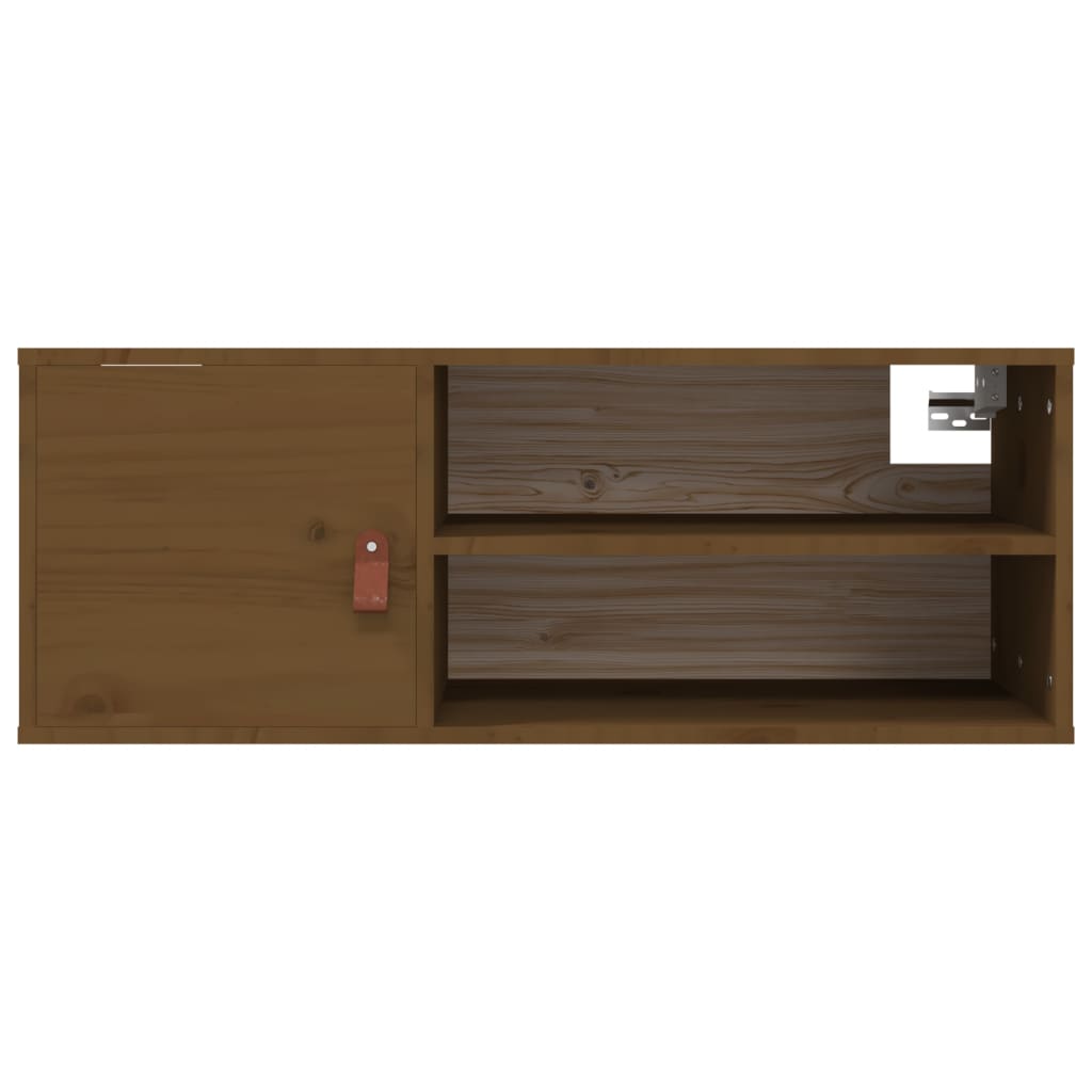 vidaXL Armoire murale Marron miel 80x30x30 cm Bois de pin massif