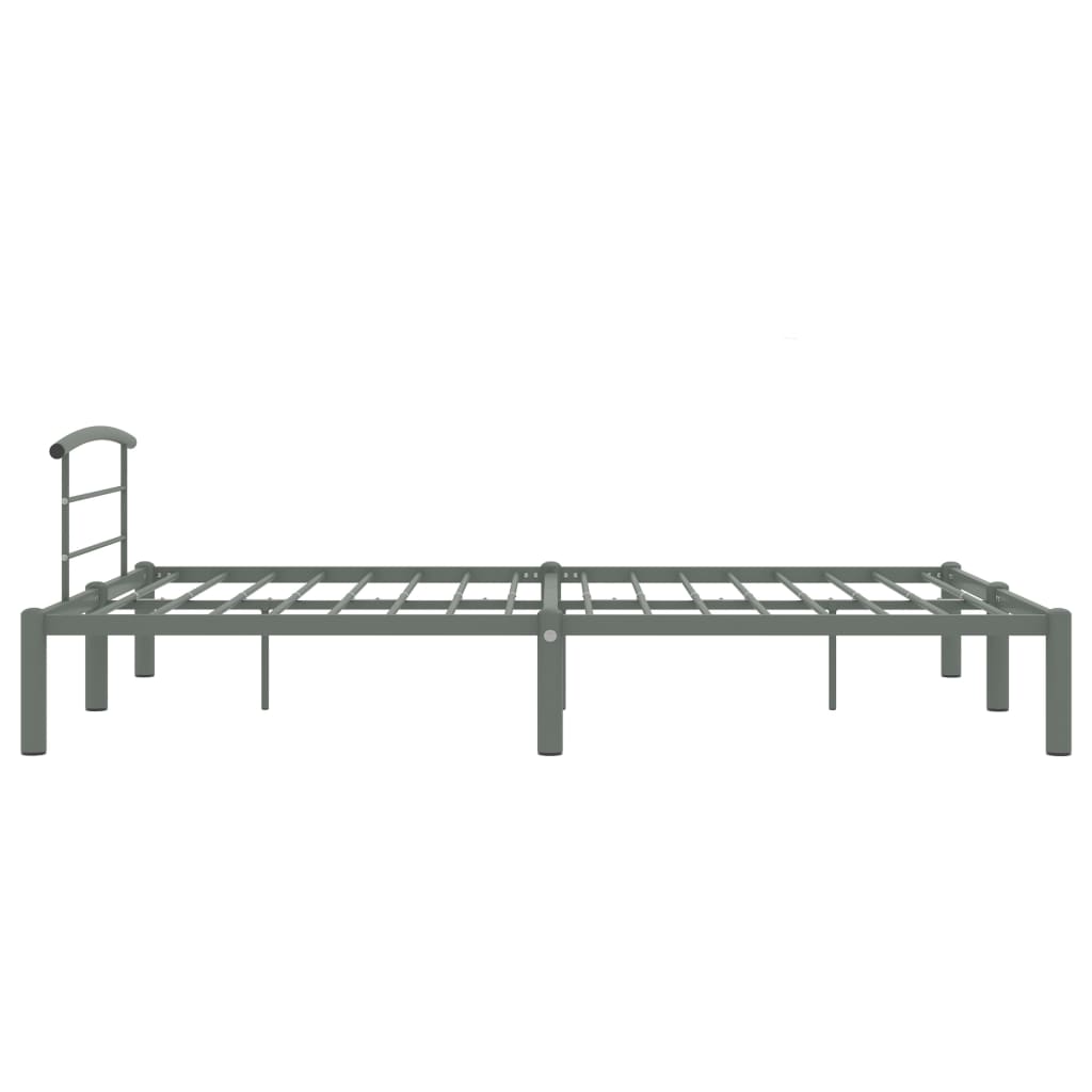 vidaXL Cadre de lit sans matelas gris métal 160x200 cm