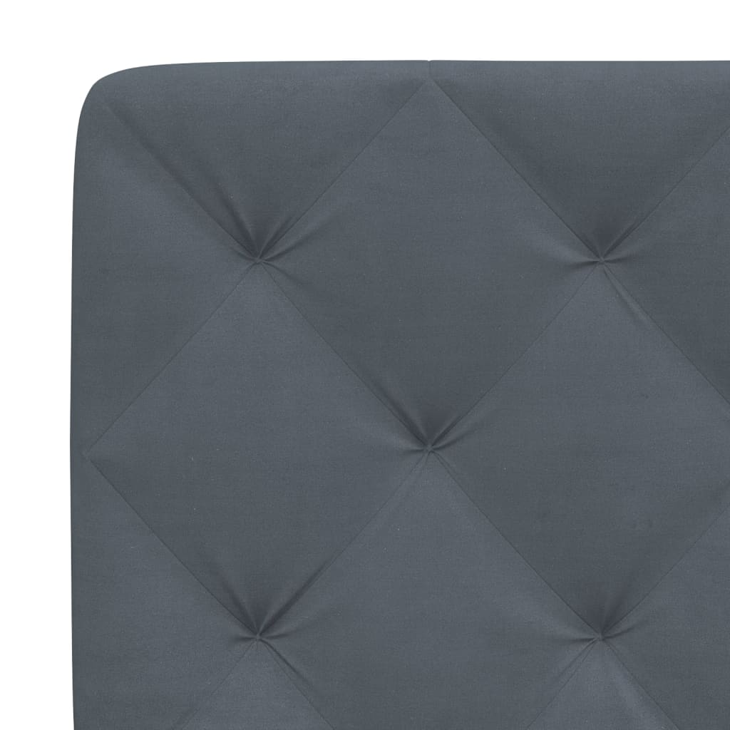 vidaXL Coussin de tête de lit gris foncé 200 cm velours