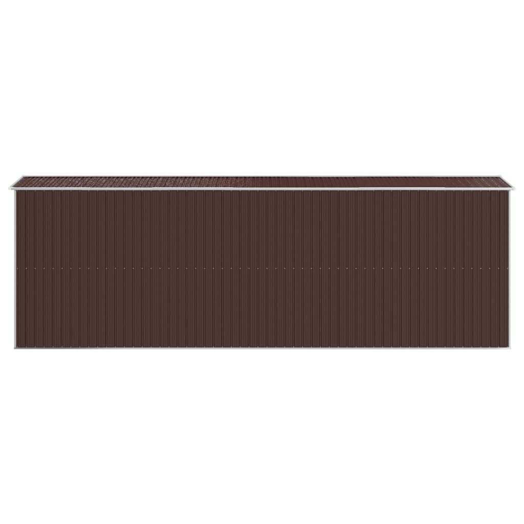 vidaXL Abri de jardin Marron foncé 192x606x223 cm Acier galvanisé