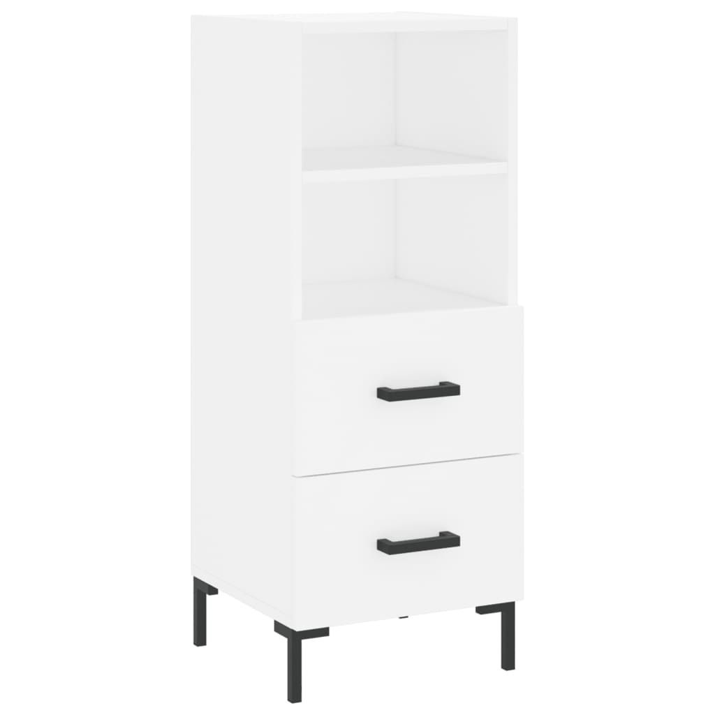 vidaXL Buffet haut Blanc 34,5x34x180 cm Bois d'ingénierie