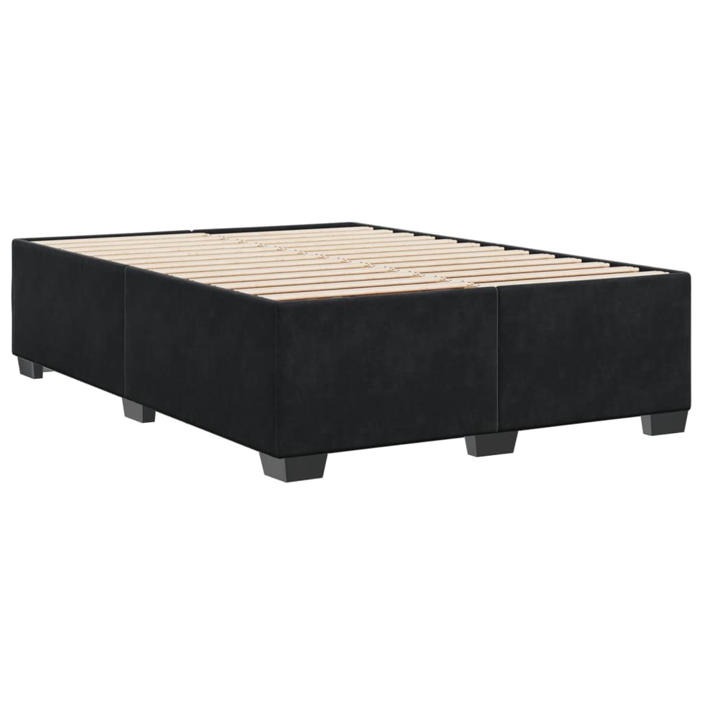 vidaXL Cadre de lit sans matelas noir 140x190 cm velours