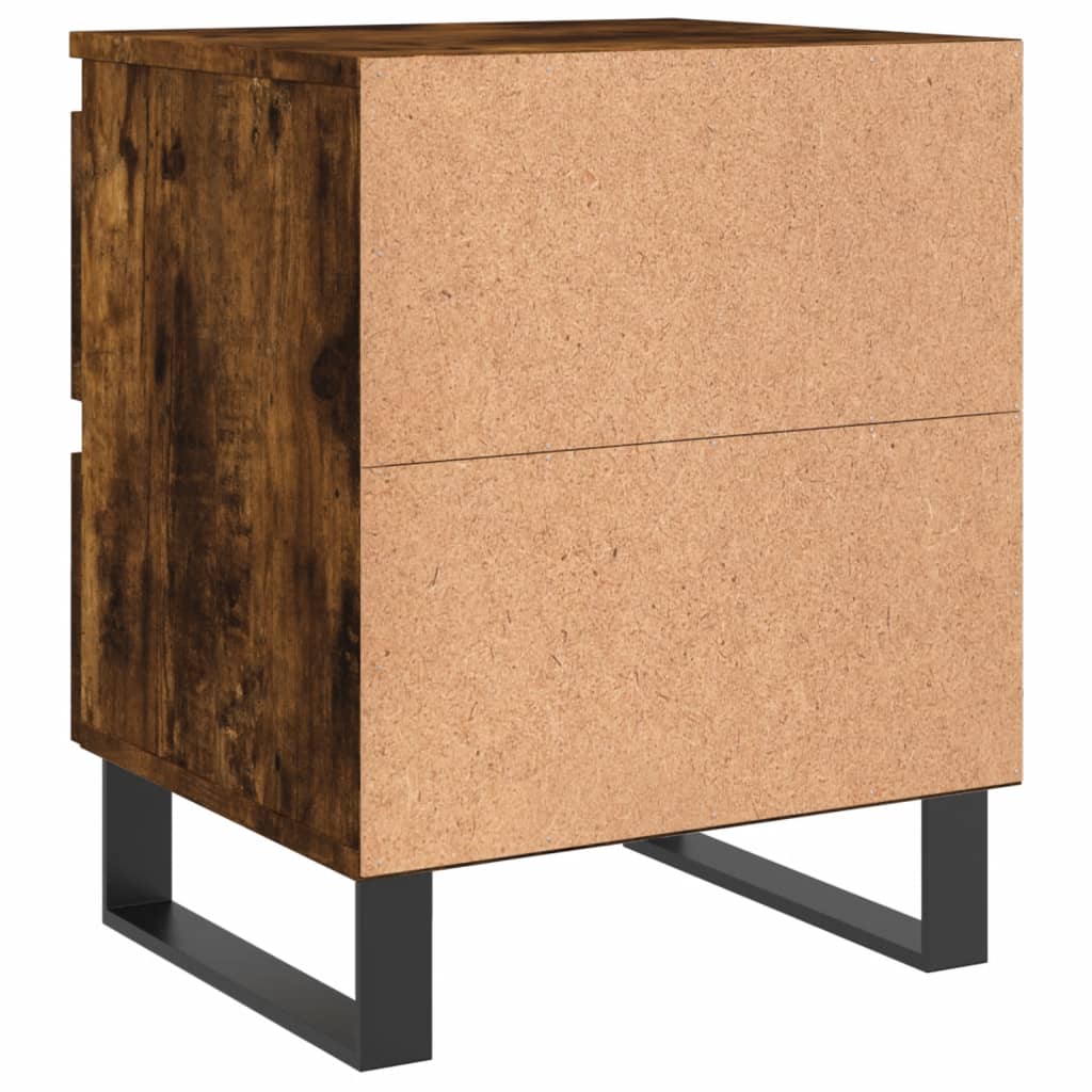 vidaXL Table de chevet chêne fumé 40x35x50 cm bois d’ingénierie