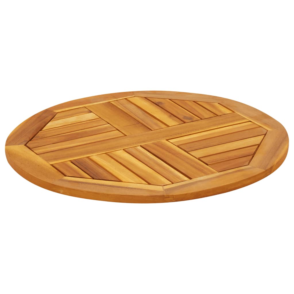 vidaXL Dessus de table Ø60x2 cm rond bois massif d'acacia