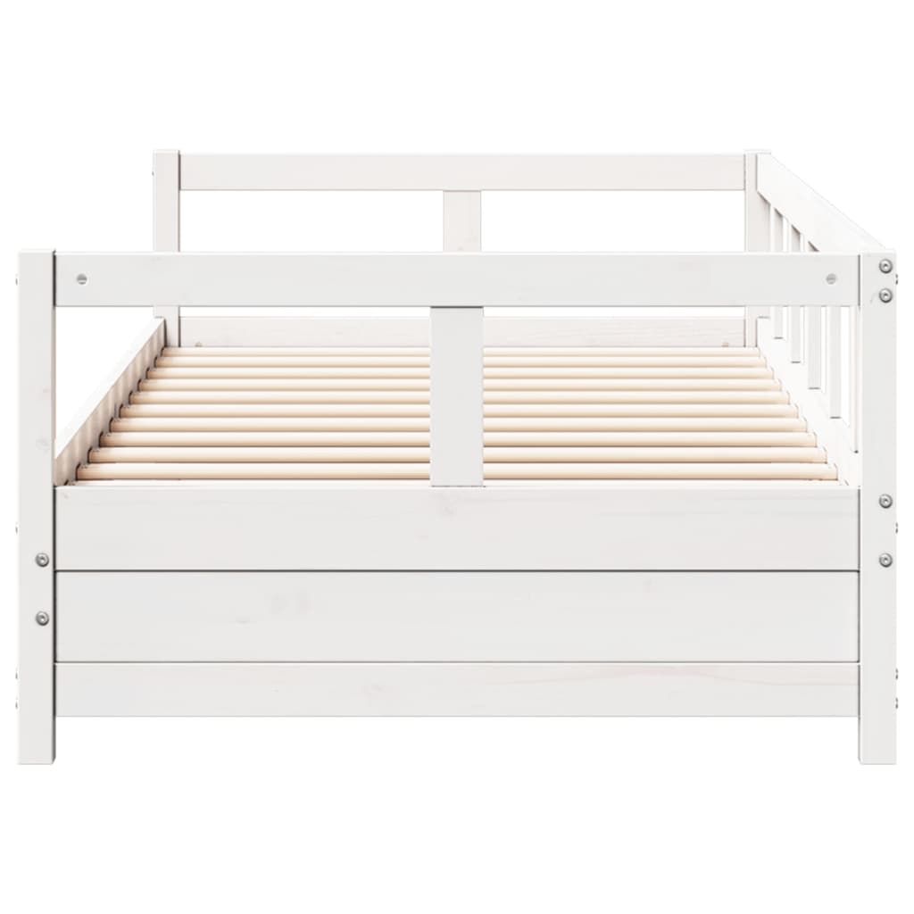 vidaXL Lit de jour sans matelas blanc 80x200 cm bois de pin massif