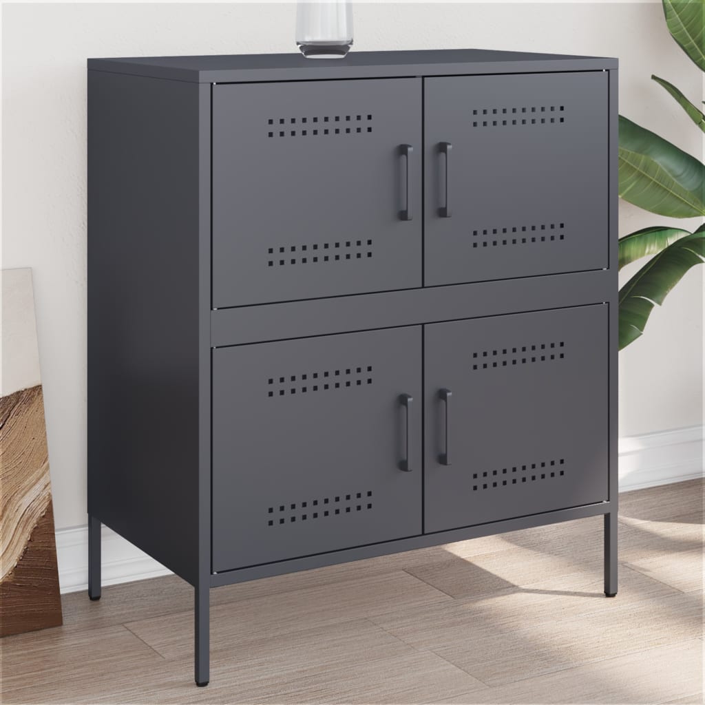 vidaXL Buffet anthracite 68x39x79 cm acier