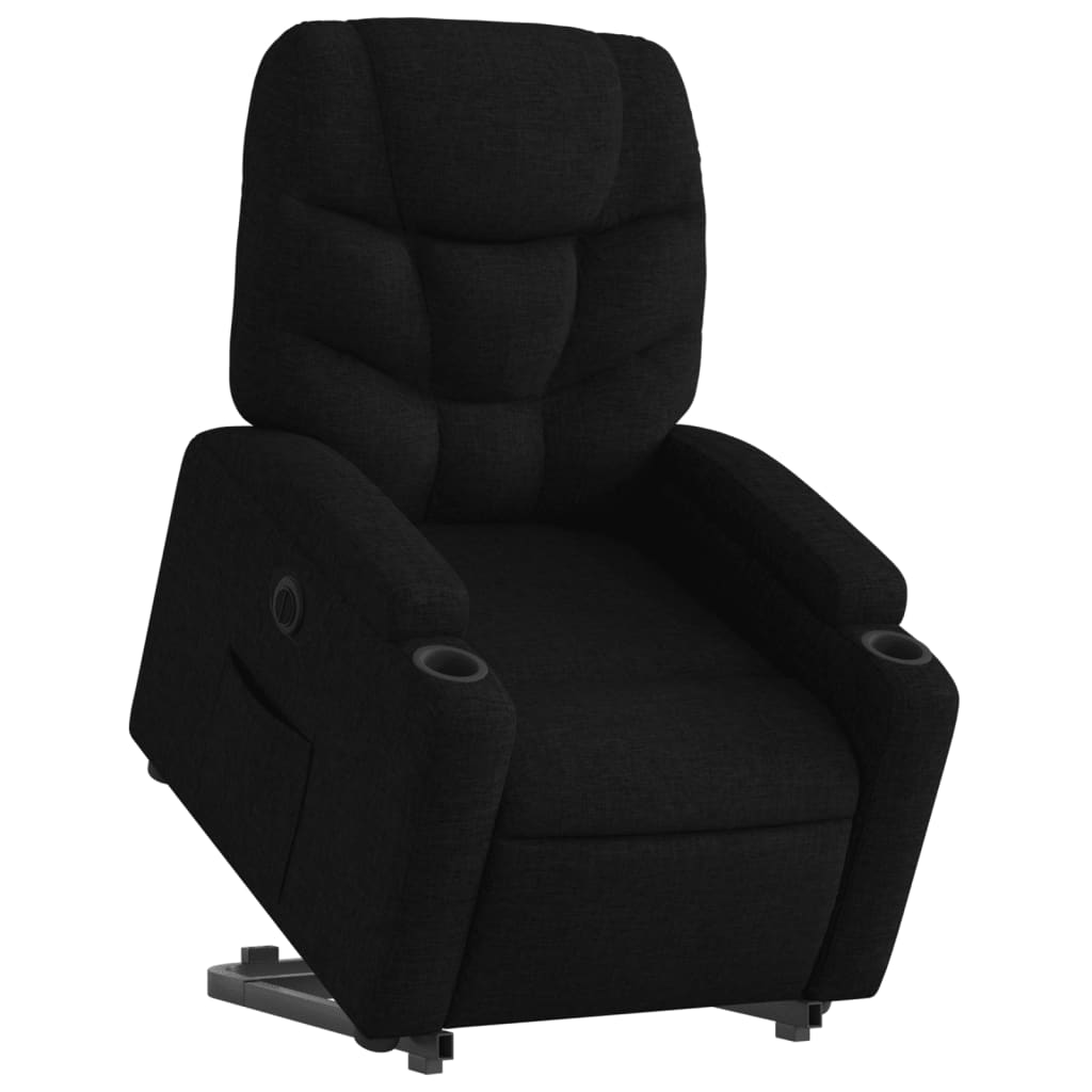 vidaXL Fauteuil inclinable électrique noir tissu