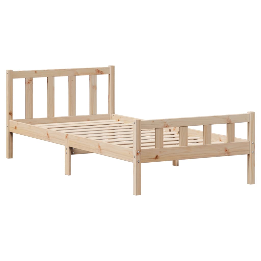 vidaXL Cadre de lit sans matelas 75x190 cm bois de pin massif