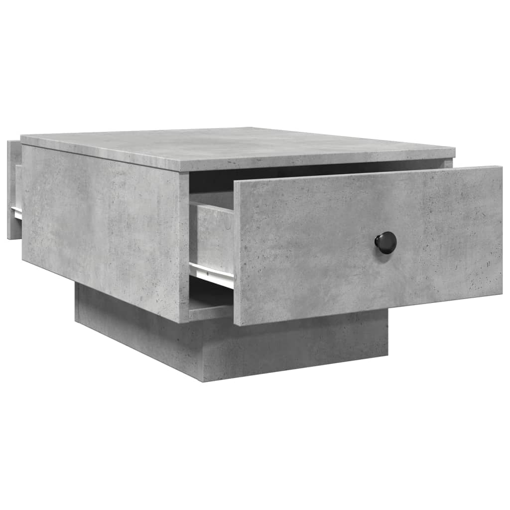 vidaXL Table basse gris béton 60x45x31 cm bois d'ingénierie