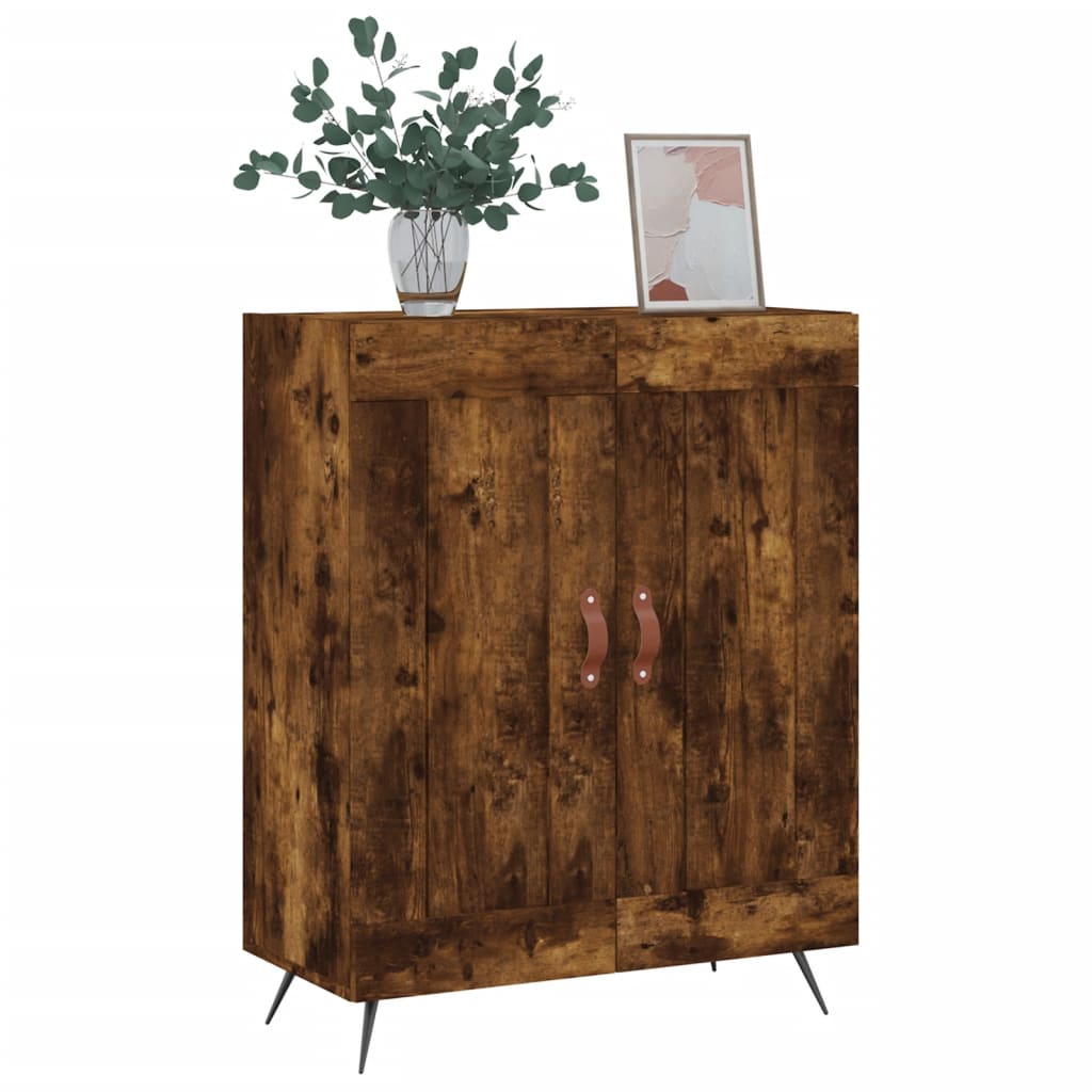 vidaXL Buffet chêne fumé 69,5x34x90 cm bois d'ingénierie