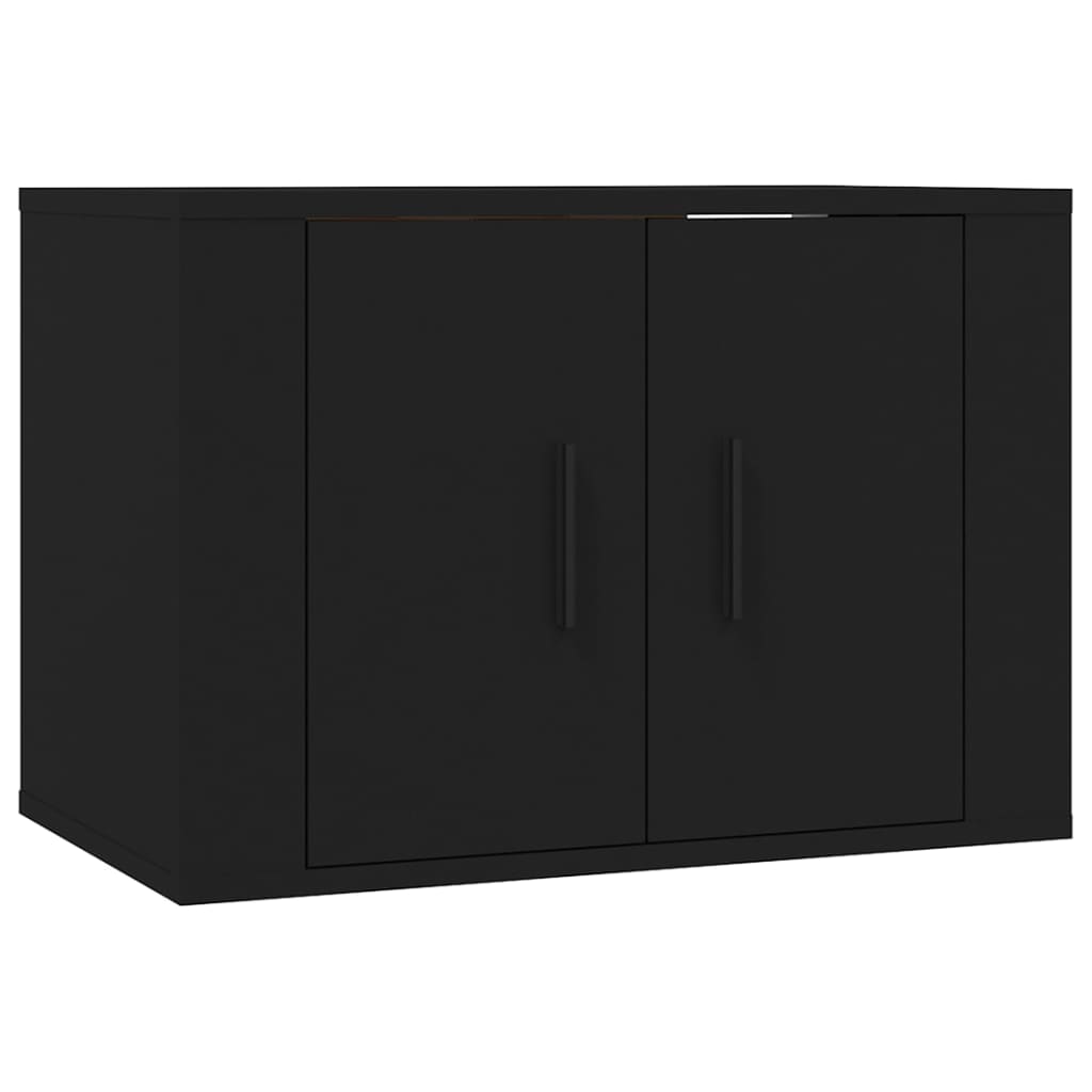 vidaXL Ensemble de meubles TV 3 pcs Noir Bois d'ingénierie