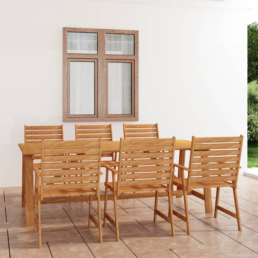 vidaXL Ensemble à manger de jardin 7 pcs Bois d'acacia solide