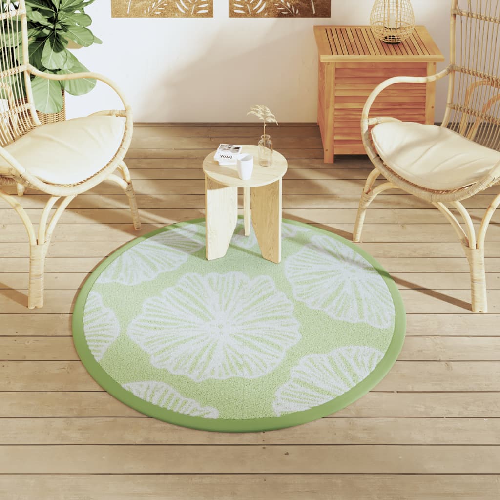 vidaXL Tapis d'extérieur vert Ø120 cm PP