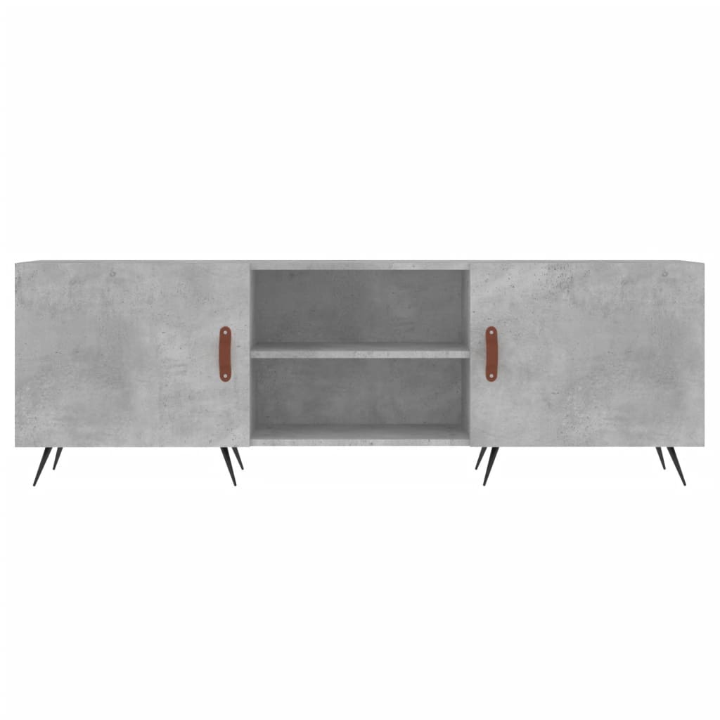 vidaXL Meuble TV gris béton 150x30x50 cm bois d'ingénierie