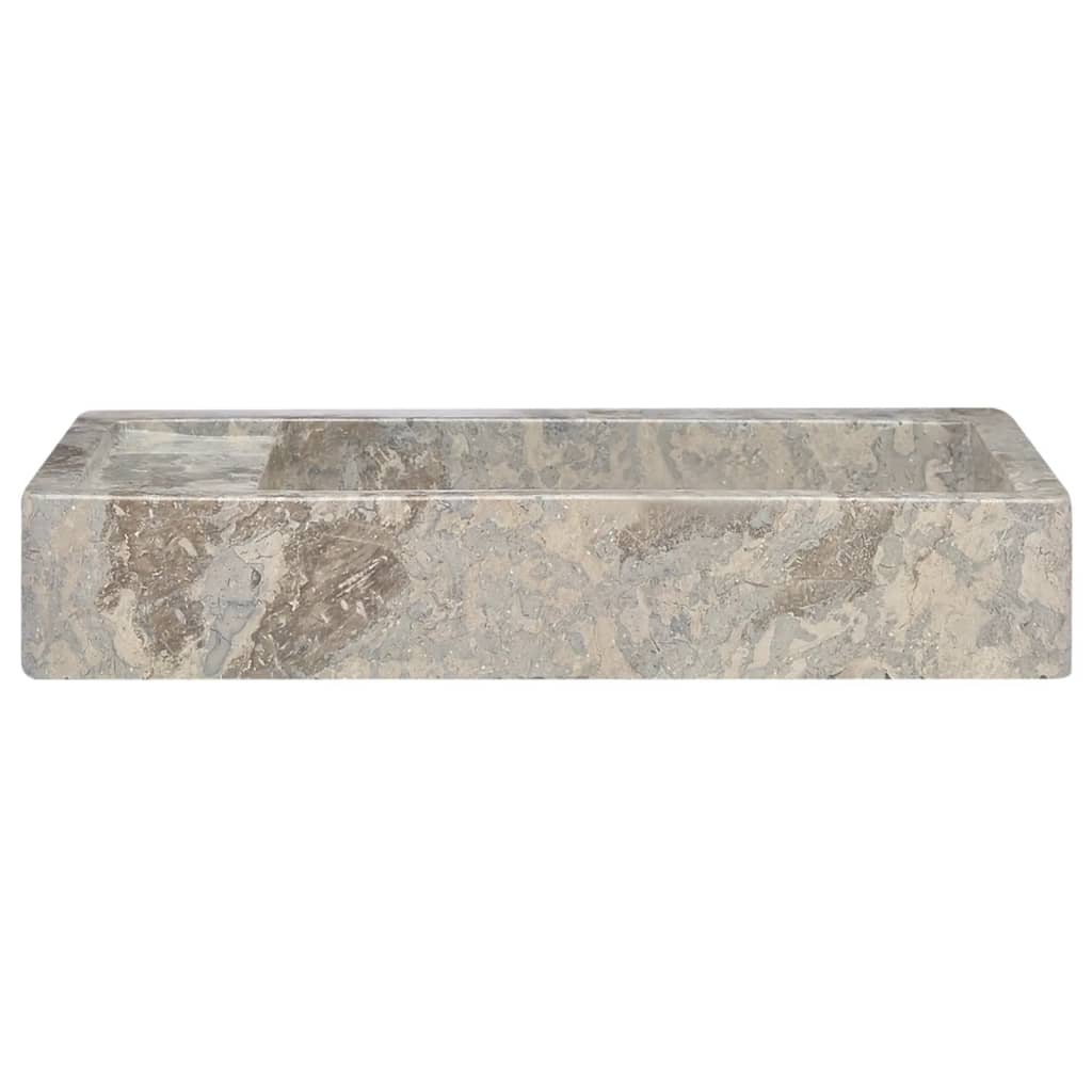 vidaXL Lavabo Gris 58x39x10 cm Marbre