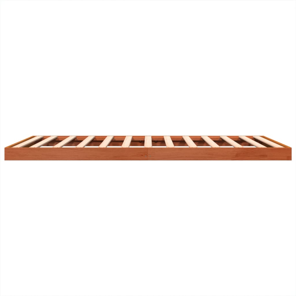 vidaXL Cadre de lit cire marron 120x200 cm bois de pin massif