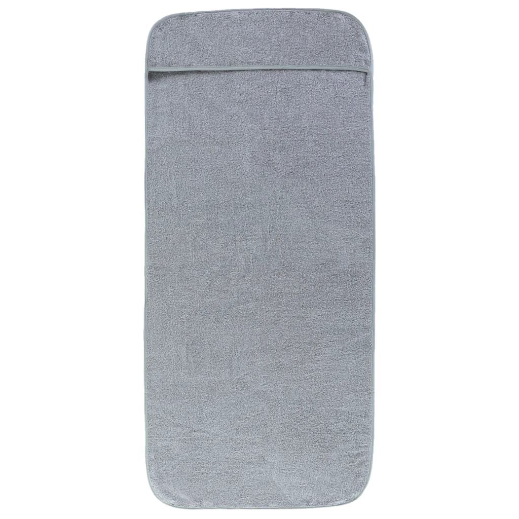 vidaXL Serviettes de plage 2 pcs gris 60x135 cm tissu 400 GSM