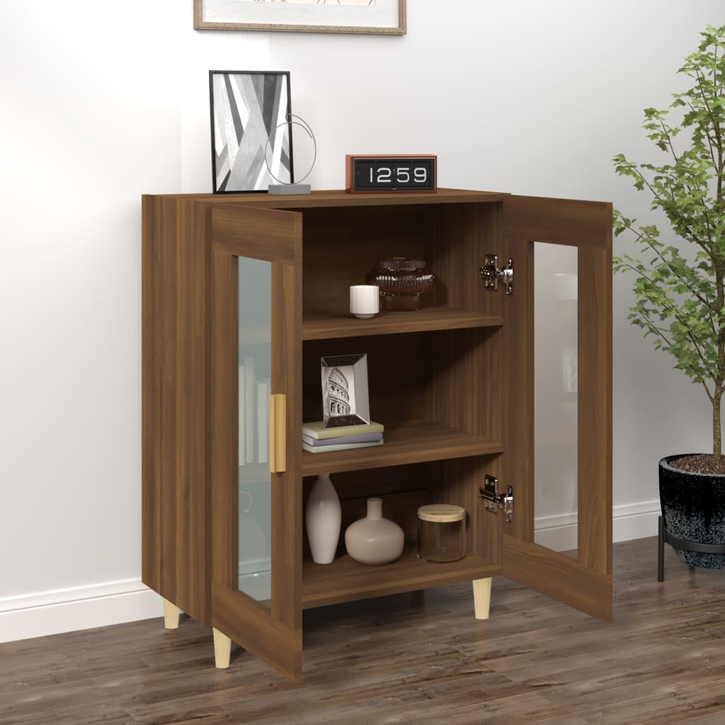 vidaXL Buffet chêne marron 69,5x34x90 cm bois d'ingénierie