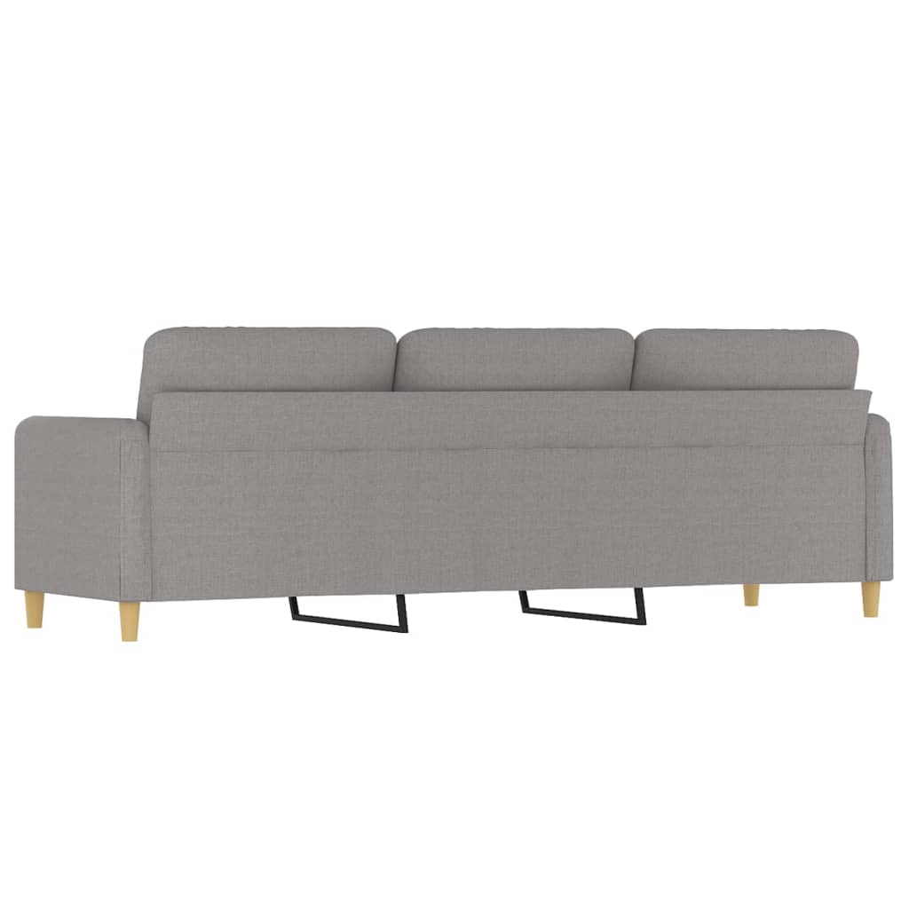 vidaXL Canapé à 3 places Gris clair 210 cm Tissu