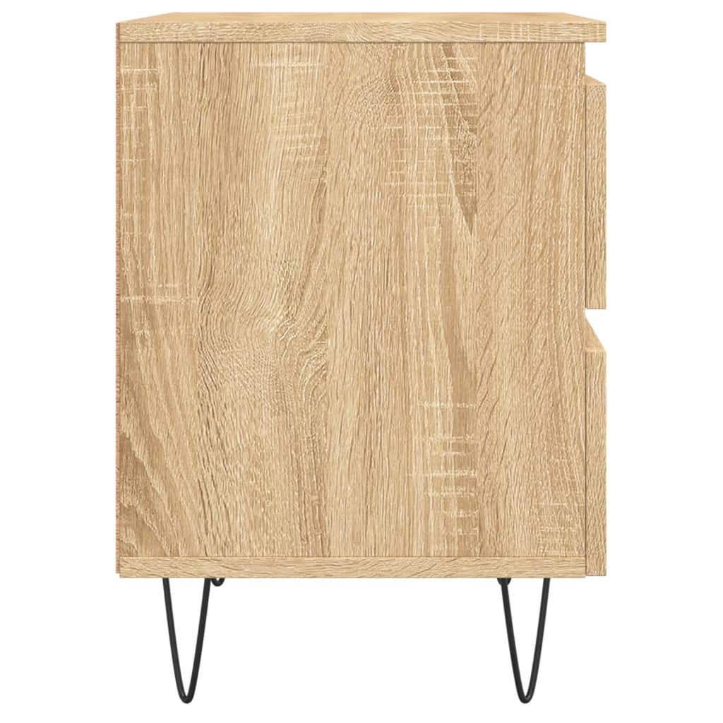 vidaXL Tables de chevet 2 pcs chêne sonoma 40x35x50 cm bois ingénierie