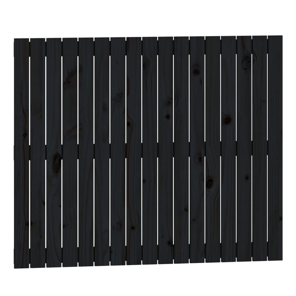 vidaXL Tête de lit murale Noir 108x3x90 cm Bois massif de pin