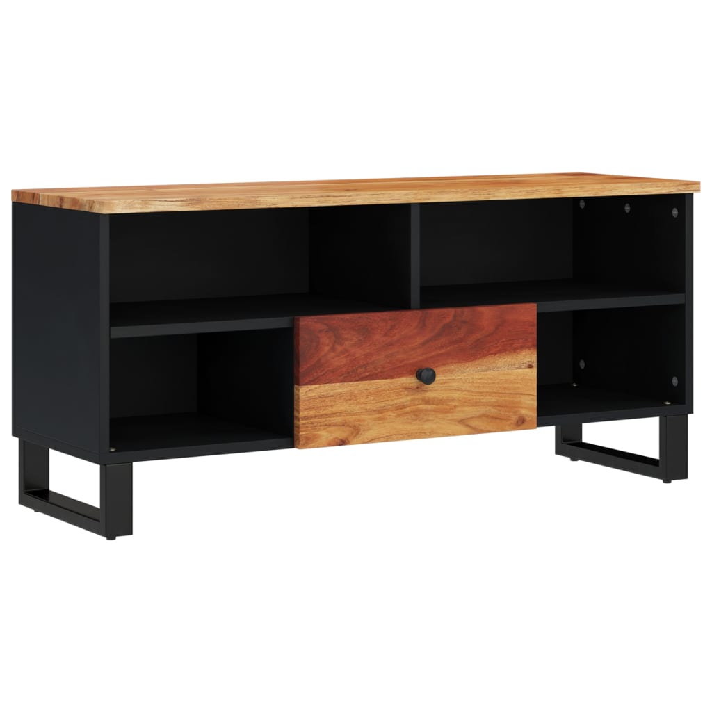 vidaXL Meuble TV 100x33x46 cm bois d'acacia solide et d'ingénierie