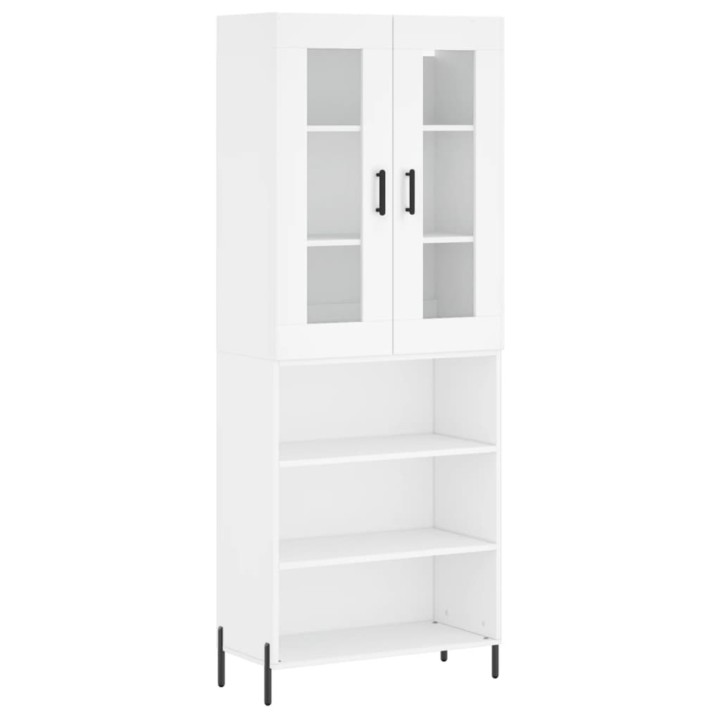 vidaXL Buffet haut Blanc 69,5x34x180 cm Bois d'ingénierie