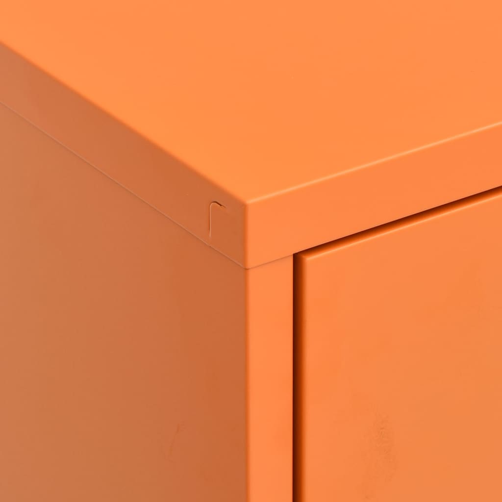 vidaXL Armoire de rangement Orange 80x35x101,5 cm Acier