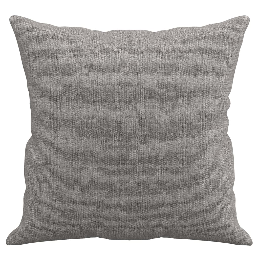 vidaXL Coussins décoratifs lot de 2 Gris clair 40x40 cm Tissu