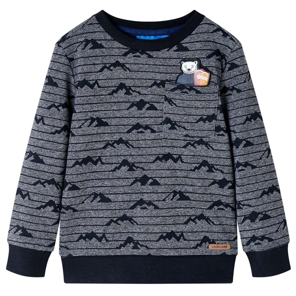 Sweatshirt pour enfants mélange bleu marine 128