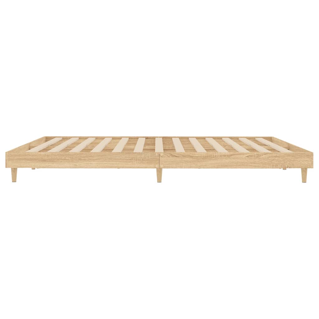 vidaXL Cadre de lit sans matelas chêne sonoma 200x200 cm