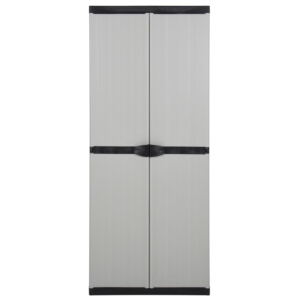 vidaXL Armoire de rangement de jardin 3 étagères Gris/noir 68x40x168cm