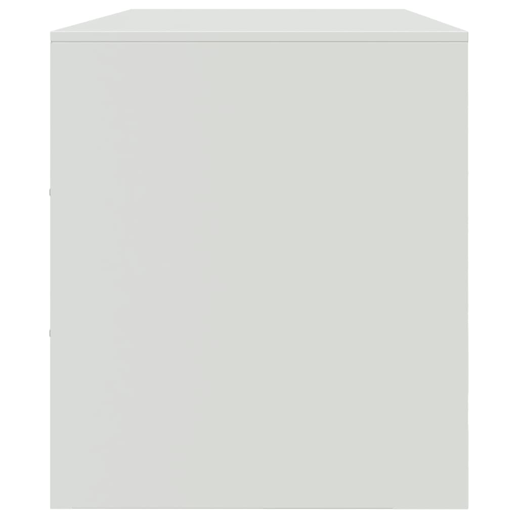 vidaXL Meuble TV blanc 99x39x44 cm acier