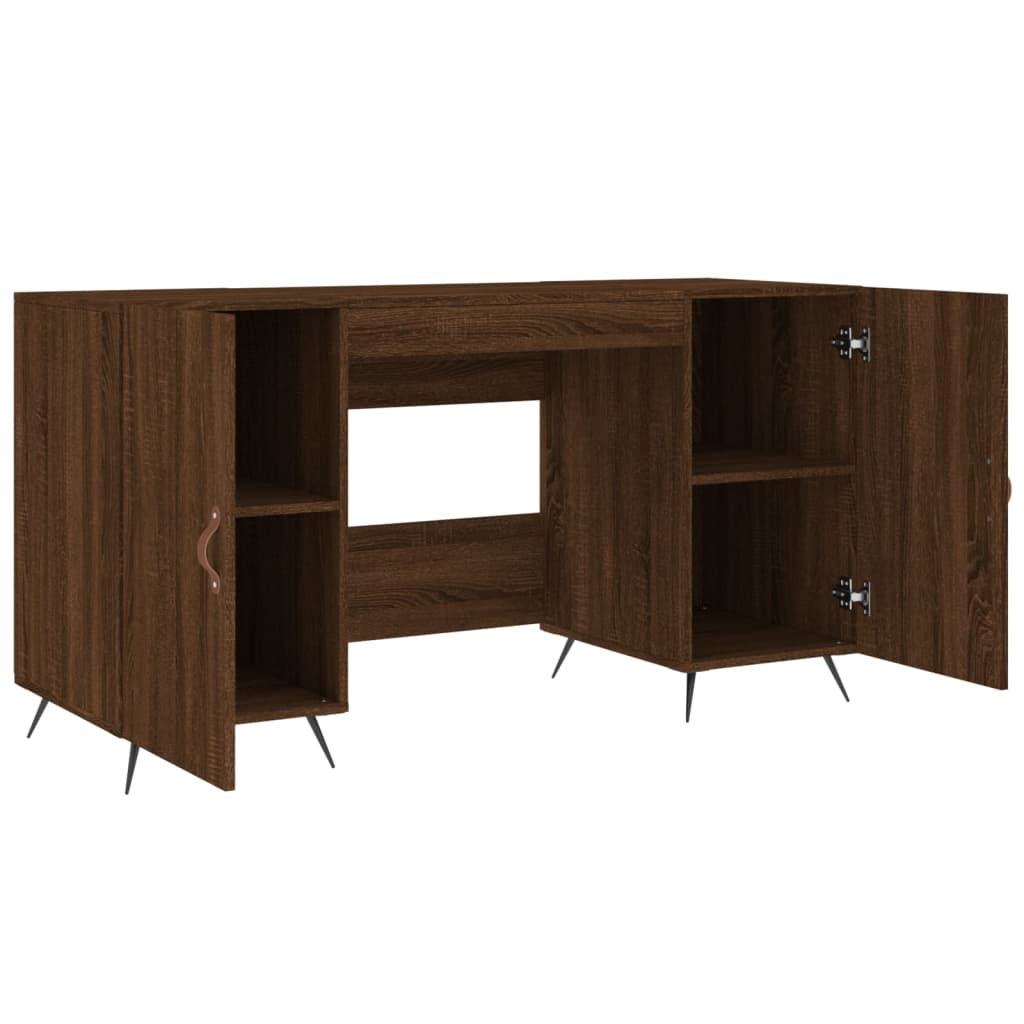 vidaXL Bureau chêne marron 140x50x75 cm bois d'ingénierie