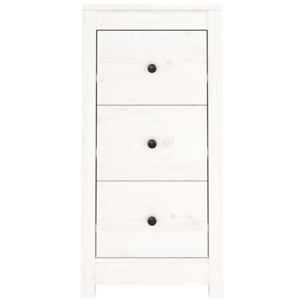 vidaXL Buffet blanc 40x35x80 cm bois massif de pin