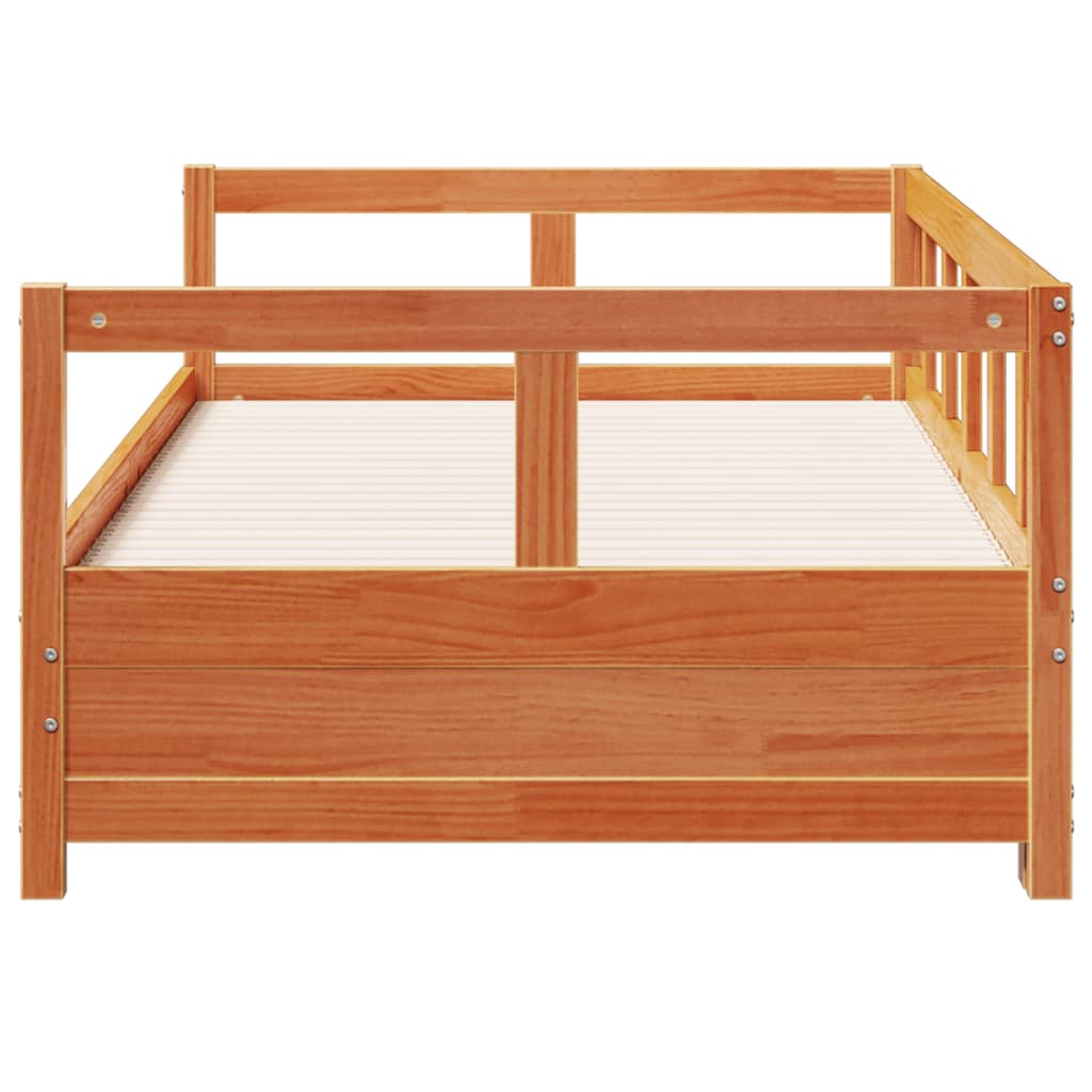 vidaXL Lit de jour sans matelas cire marron 80x200 cm bois pin massif