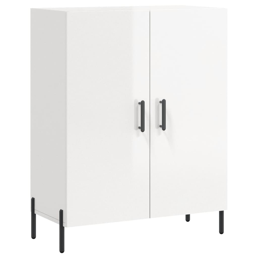 vidaXL Buffet Blanc brillant 69,5x34x90 cm Bois d'ingénierie