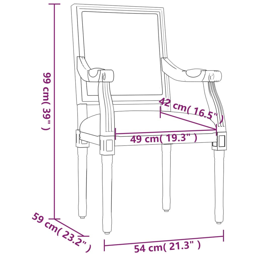 vidaXL Fauteuil gris clair 54x59x99 cm velours