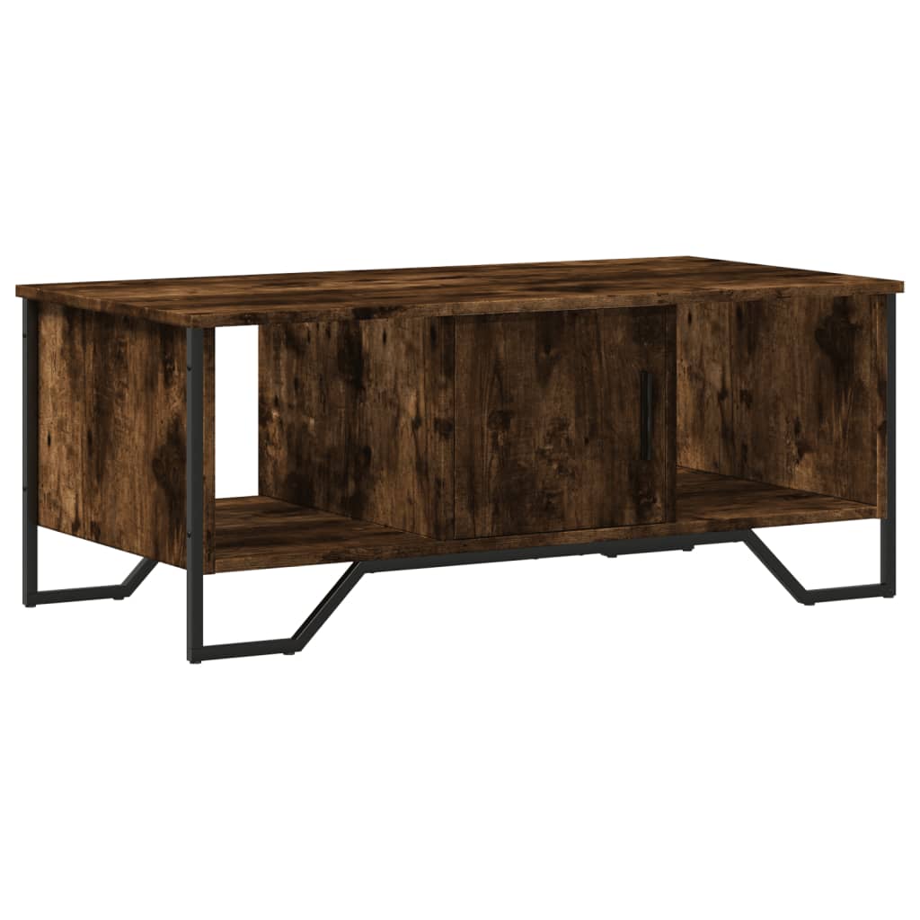 vidaXL Table basse chêne fumé 100x51x40 cm bois d'ingénierie