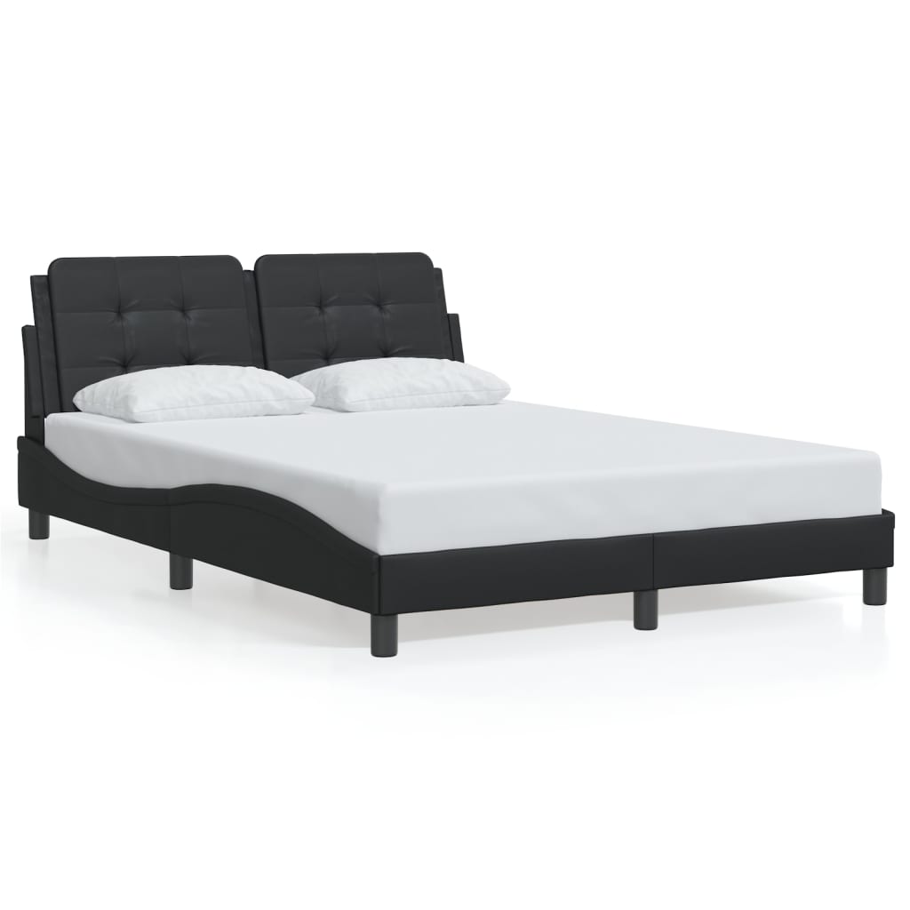 vidaXL Cadre de lit sans matelas noir 120x200 cm similicuir