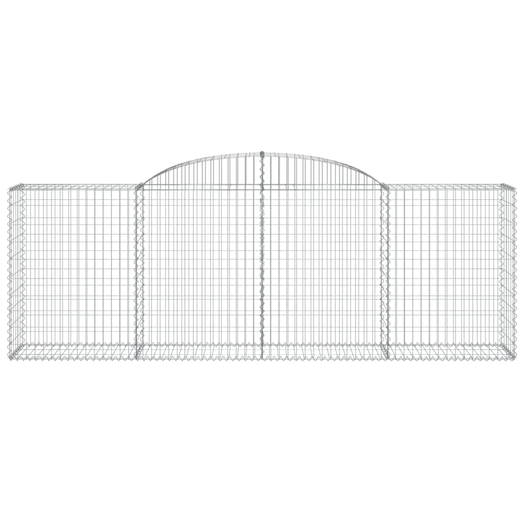 vidaXL Paniers à gabions arqués 25 pcs 300x50x100/120 cm fer galvanisé