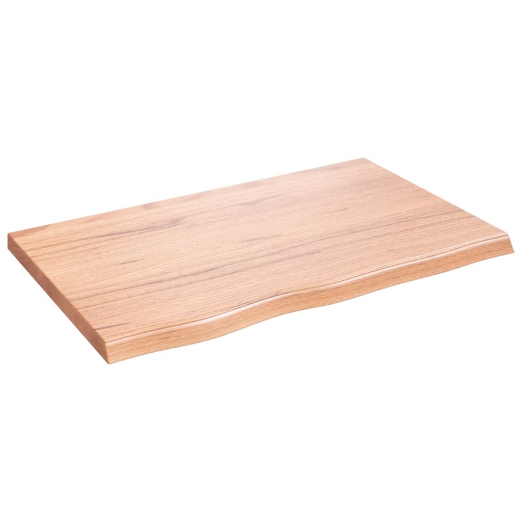 vidaXL Dessus de table marron clair bois chêne massif traité