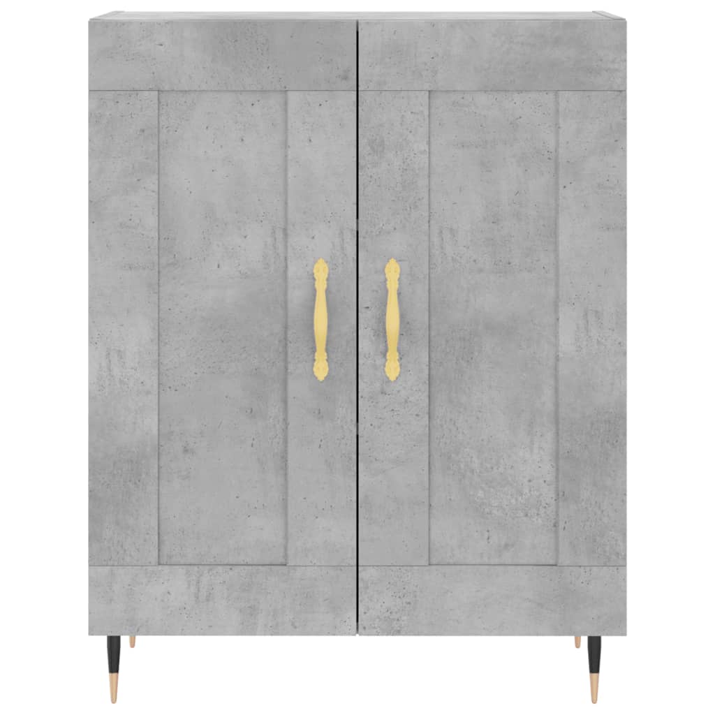 vidaXL Buffet gris béton 69,5x34x90 cm bois d'ingénierie