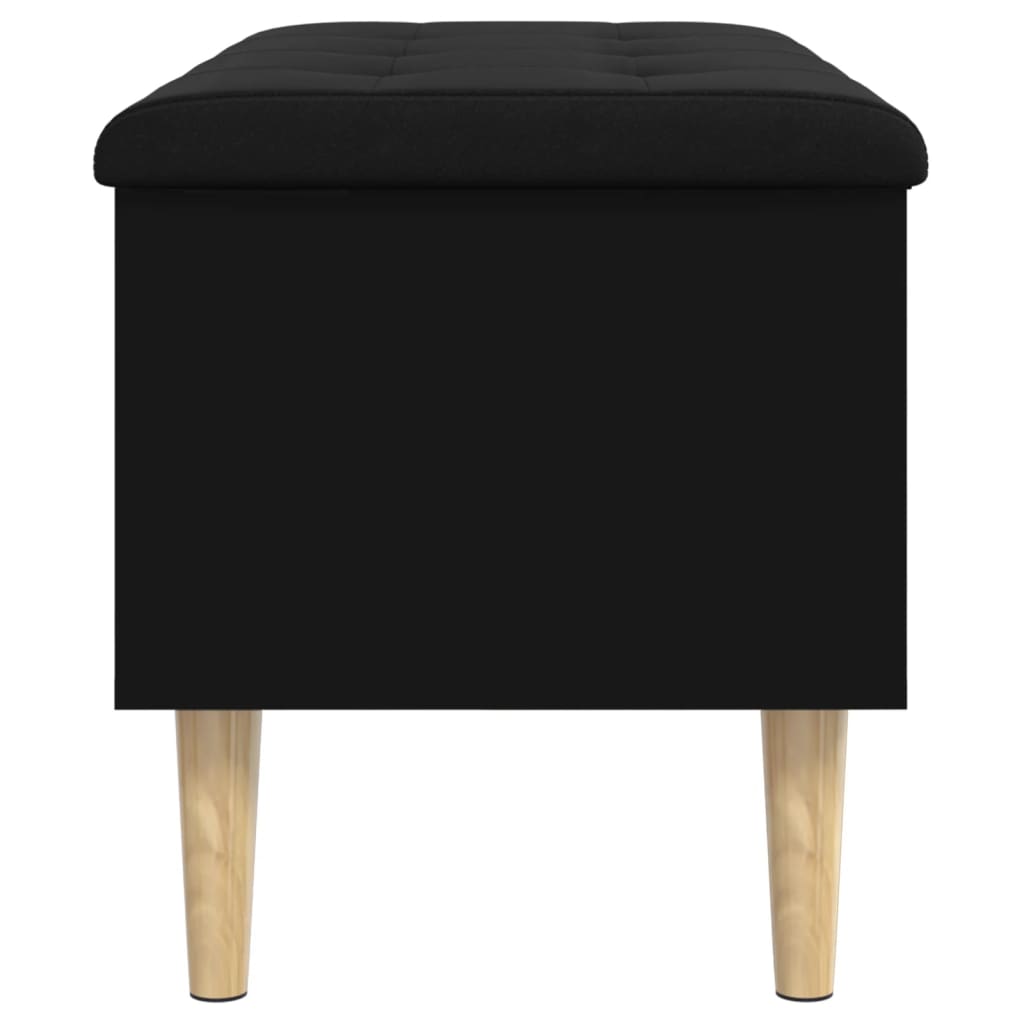 vidaXL Banc de rangement noir 82x42x46 cm bois d'ingénierie