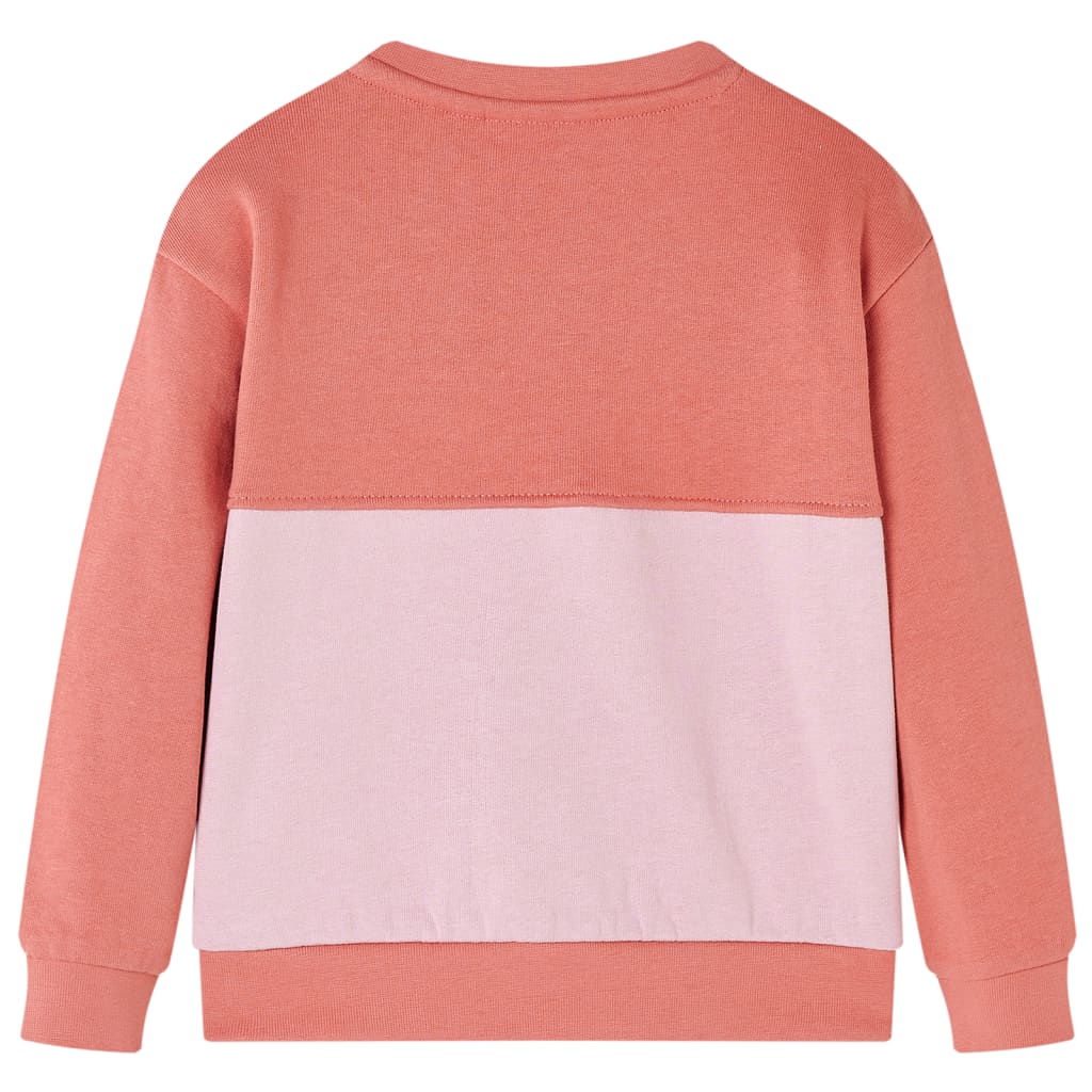 Sweat-shirt enfants bloc de couleurs rose 128